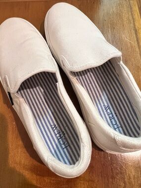 J. Crew White Canvas Slip On Casual Shoe